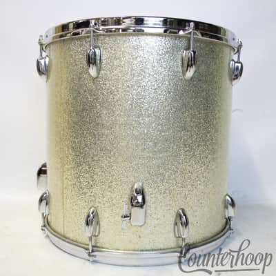 *Slingerland 20x14,13,16 Drum Set Silver Sparkle Vintage 60s 3Ply Bass/Tom/Floor image 11