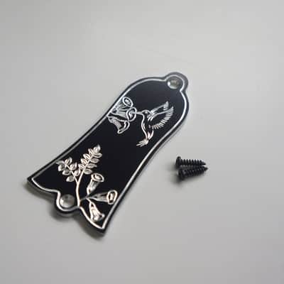 Engraved Aluminum Hummingbird Guitar Truss Rod Cover Plate image 5