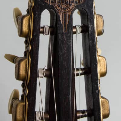 Selmer-Maccaferri  Modele Orchestre Acoustic Guitar (1932), ser. #163, molded fiberglass road case. image 12