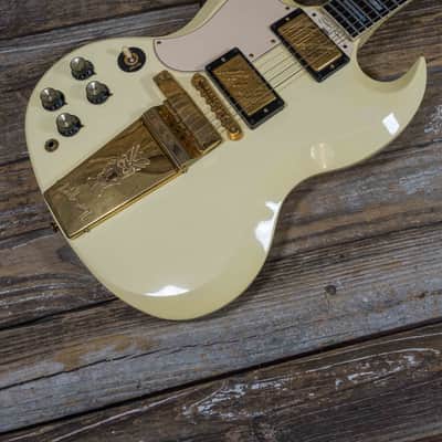Gibson Custom Shop Elliot Easton Left-Handed SG - White & Gold w/Cs & Box image 10