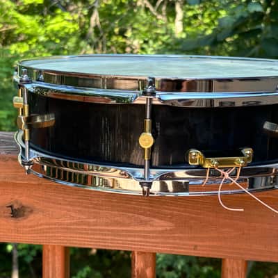 Noble & Cooley SS Classic Beech Piccolo Piano Black Gloss 14x3.75" 8 lug Solid Shell Snare Drum image 4
