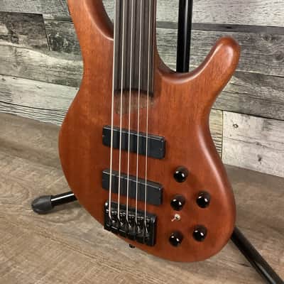 Cort B5FL Fretless 5-String Bass - Dark Walnut image 3