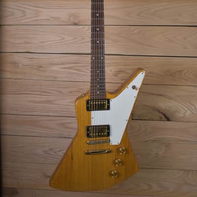 Orville By Gibson Explorer 1990 Clapton Cut- Natural Korina image 2