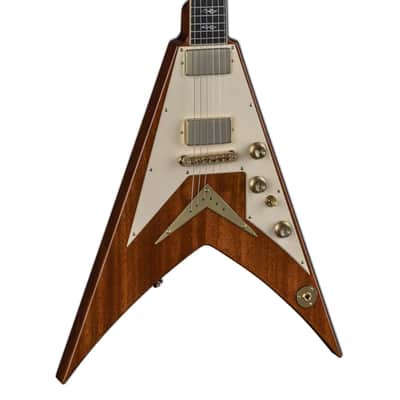Dean USA Vengeance Mahogany Pickguard Gold Hardware V with Hard Case Gloss Natural USA VEN PG GN image 1