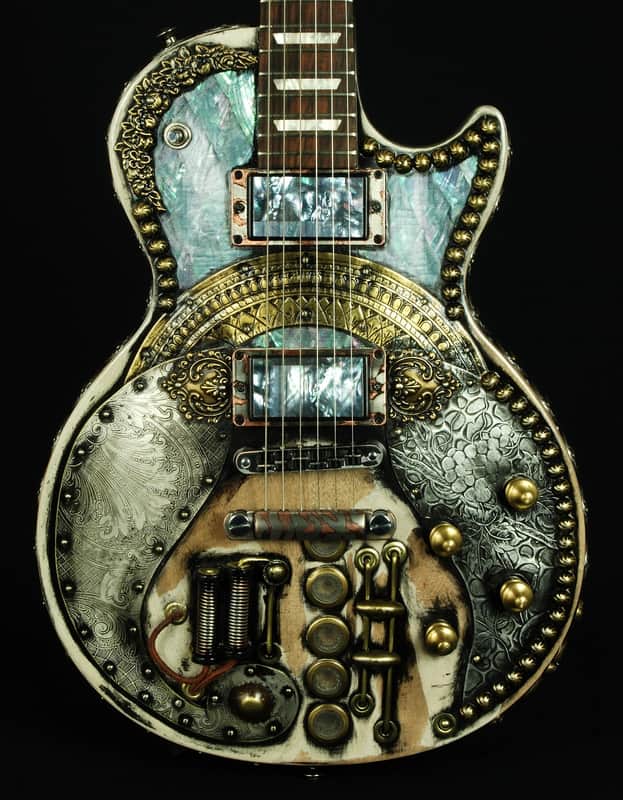Gibson Les Paul Studio Electric Guitar Steampunk'd by Franco Design Studio image 1