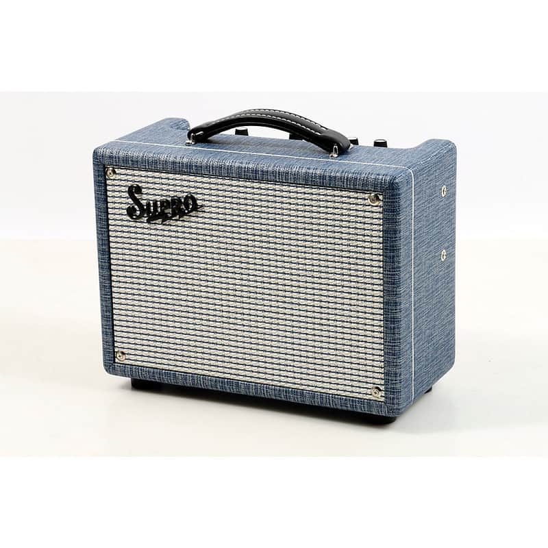 Supro 1605RJ 64 Reverb 5W 1x8 Tube Guitar Combo Amp Regular Blue