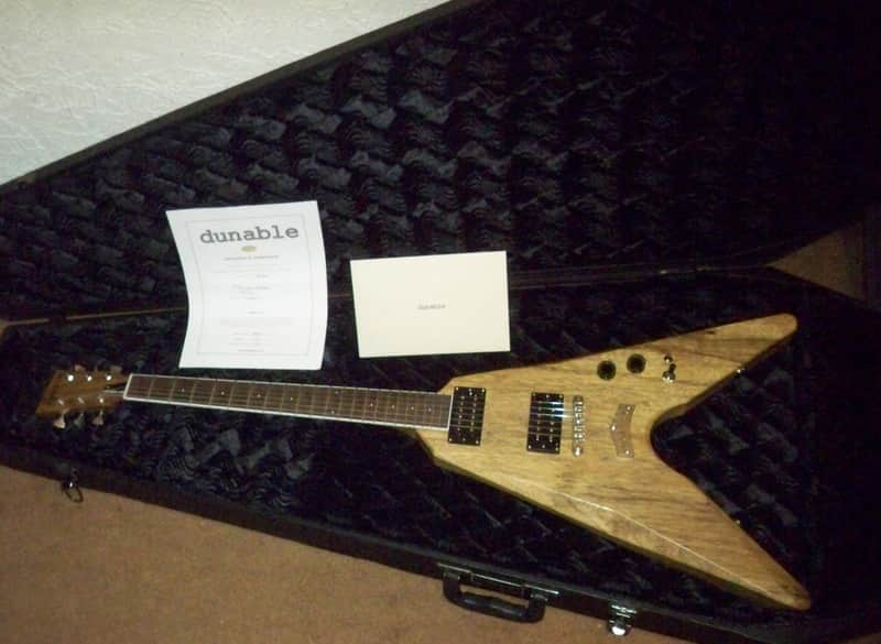 2024 USA Custom Shop Dunable Asteroid Flying V Black Limba Wenge Fretboard Hipshot 25.5 " Scale 7.6 lbs Coffin Case Hardware image 1
