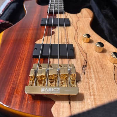 Cort Jeff Berlin Rithimic Bass w GATOR CASE Alder/Spalted Maple-Padouk Top Bartolini pickups image 5