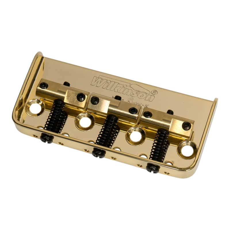 Wilkinson WTBS Short Telecaster Guitar Bridge w/ Compensated Brass Saddles 2020 Gold image 1
