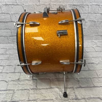 Arai 3pc 1970s Japanese Gold Sparkle Drum Set image 3