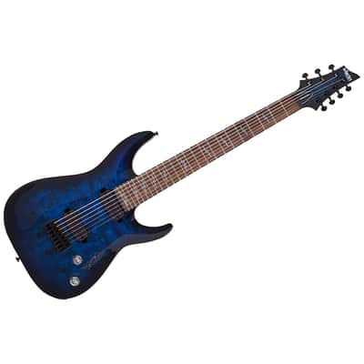 Omen Elite 7 - See Thru Blue Burst Schecter image 1