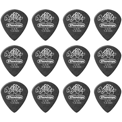 482P150 Tortex Pitch Black Jazz III 1,50 mm Sachet de 12 Dunlop image 1