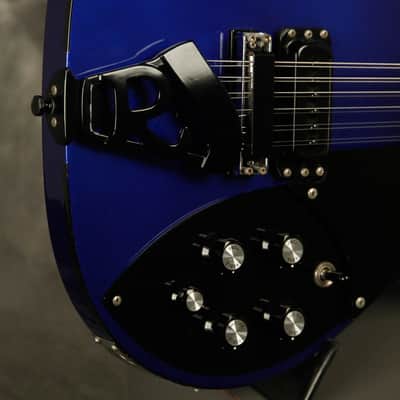 1986 Rickenbacker 620/12 string Midnight Blue BT Black binding + hardware image 15