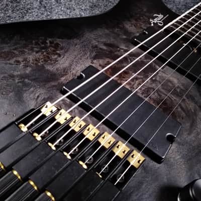 AGUDA Black hole 7 string Trans Black headless guitar image 7