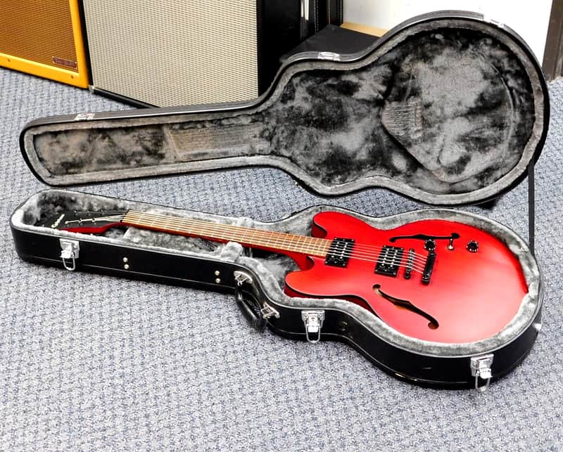 2008 Epiphone Dot Studio Semi-Hollow Electric Guitar w/Case! Worn Cherry Finish! VERY NICE!!! image 1