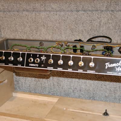 Vintage 1965 Fender Blackface Tremolux Tube Amp Chassis Project image 3