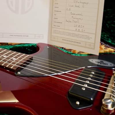Maybach Guitars Lester JR Single Cut Aged ( Limited Edition) Wine Red We ship worldwide image 9