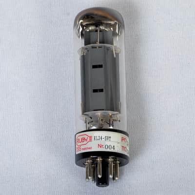 Matched Pair of Ruby EL34 Power Tubes – Russian Made – Tests Strong imagen 2