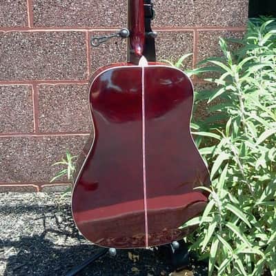 Seitzinger Custom Hand Engraved Pyrography Floral artwork Dreadnought Acoustic Guitar, DMS image 7