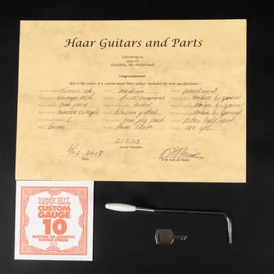 2013 Haar Traditional S Old Headstock - Nitro Blonde Light Aged | Custom Stratocaster 1-Piece Swamp Ash Body Maple Fretboard Amber Pickups | Case image 15