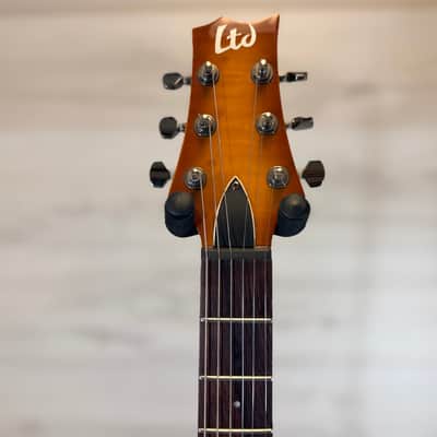 ESP LTD H-101FM Amber Sunburst Flame Maple Electric Guitar 2009 image 4