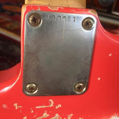 1966 Relic Fender Stratocaster, Fiesta Red, USA and Japan Parts image 11