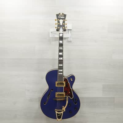 D'angelico Deluxe 175 Semi-hollowbody Electric Guitar - Matte Blue image 4