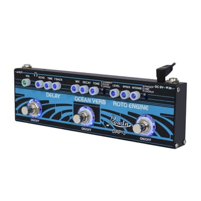 Rowin DAP-3 Guitar Multi Effect Pedal 3-In-1 Delay / Roto Engine / Ocean Verb,price include the import duty for US buyer image 7