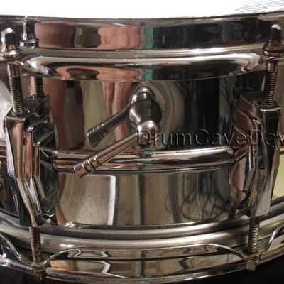 VINTAGE 1962-63 SUPER LUDWIG 400 5X14" COB (CHROME OVER BRASS) SNARE DRUM pre-LM400, COB HOOPS!!! image 7