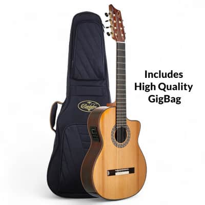 7-String Classical Nylon Guitar – Gayetana A77 | Full Scale 55mm Nut | Jazz / Latin / Extended Range - Cedar image 2
