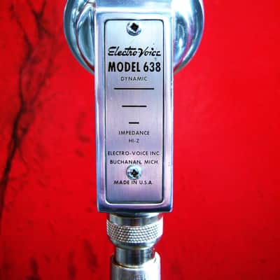 Vintage 1950's Electro Voice 638 omni-directional dynamic microphone harp w XLR adapter 641 605 606 636 # 3 image 10