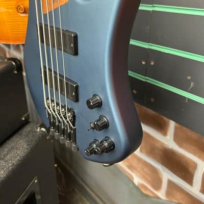 Ibanez EHB1005F-AOM Arctic Ocean Matte 2023 5-String Fretless Electric Bass image 5