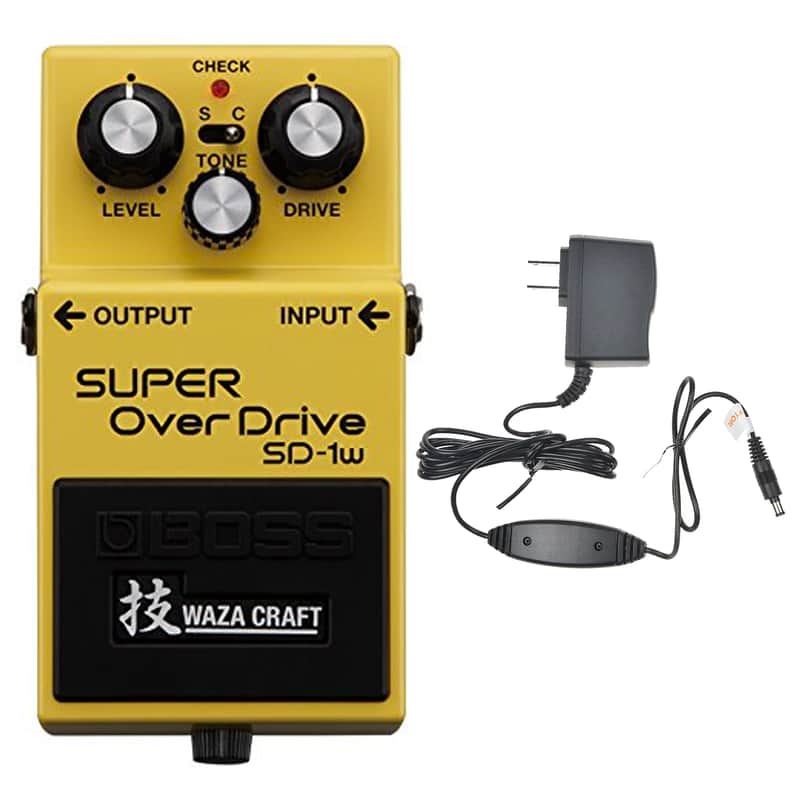 Boss SD-1W Super Overdrive Waza Craft Analog Pedal Bundle w/ Boss PSA-120S2 Power Supply image 1