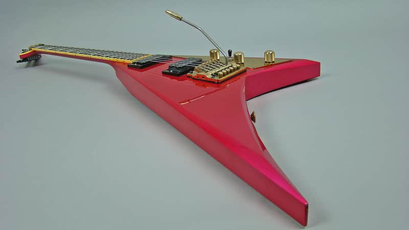 Jackson Randy Rhoads Flying V 1984 Hot Pink Metal Flake | Reverb