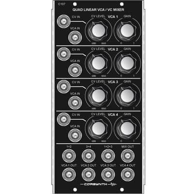 Corsynth - C107: Quad Linear VCA / VC Mixer (5U/MU) image 2