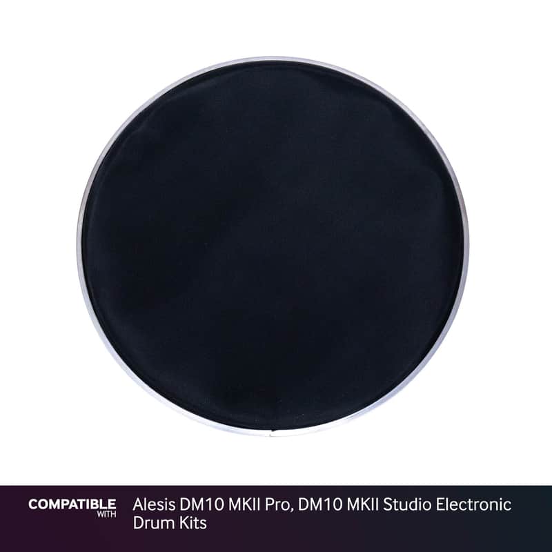 Black 12" Mesh Drum Head for Alesis DM10 MKII Pro, DM10 MKII Studio Electronic D