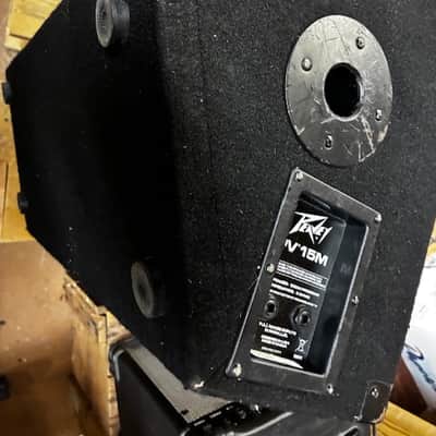 1 pair Peavey PV 15M 2-way Stage Monitors - Black image 7