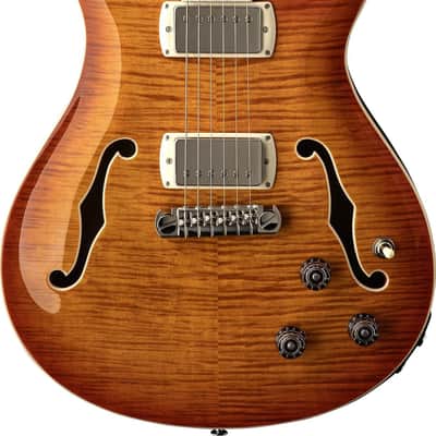 PRS SE Hollowbody II Piezo Electric Guitar, Ebony Fingerboard, Vintage Sunburst image 11