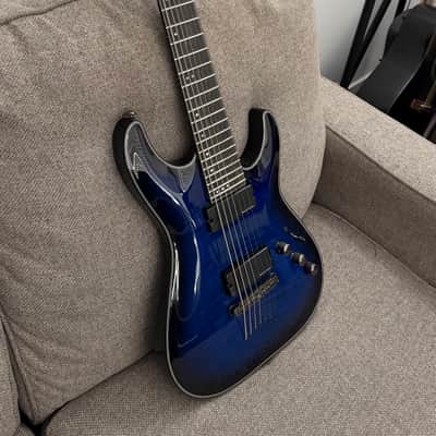 Schecter Blackjack SLS C-7 A 2012 - 2017 - See-Thru Blue Burst image 4