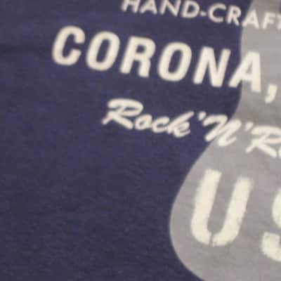 pre-owned / worn genuine Fender - Fender Factory Tour (Corona, California USA) - short sleeve T-Shirt, Men's X-Large (XL) Navy Blue with Creme & Gray Graphic, 100% preshrunk cotton, late 2000s to early - mid 2010s image 22