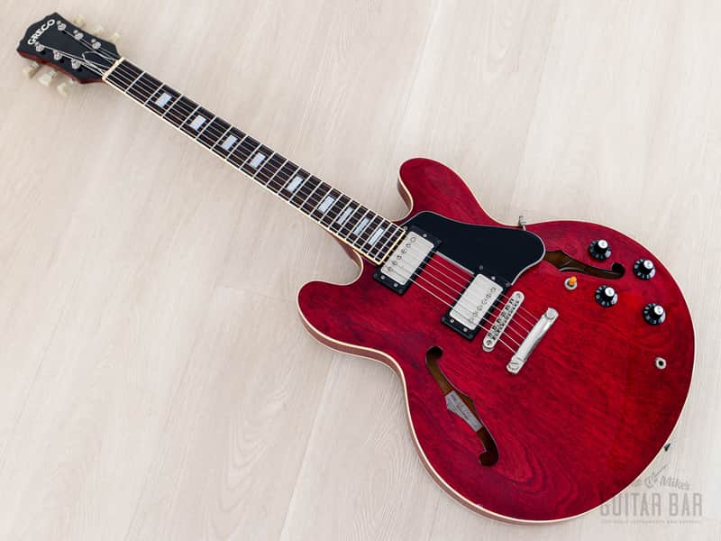 1979 Greco SA-550 Vintage ES Guitar Cherry, Near-Mint w/ Maxon U
