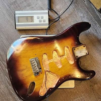 Warmoth Sunburst Stratocaster Guitar Body * Relic * with 2 Point Tremolo Bridge Included image 8