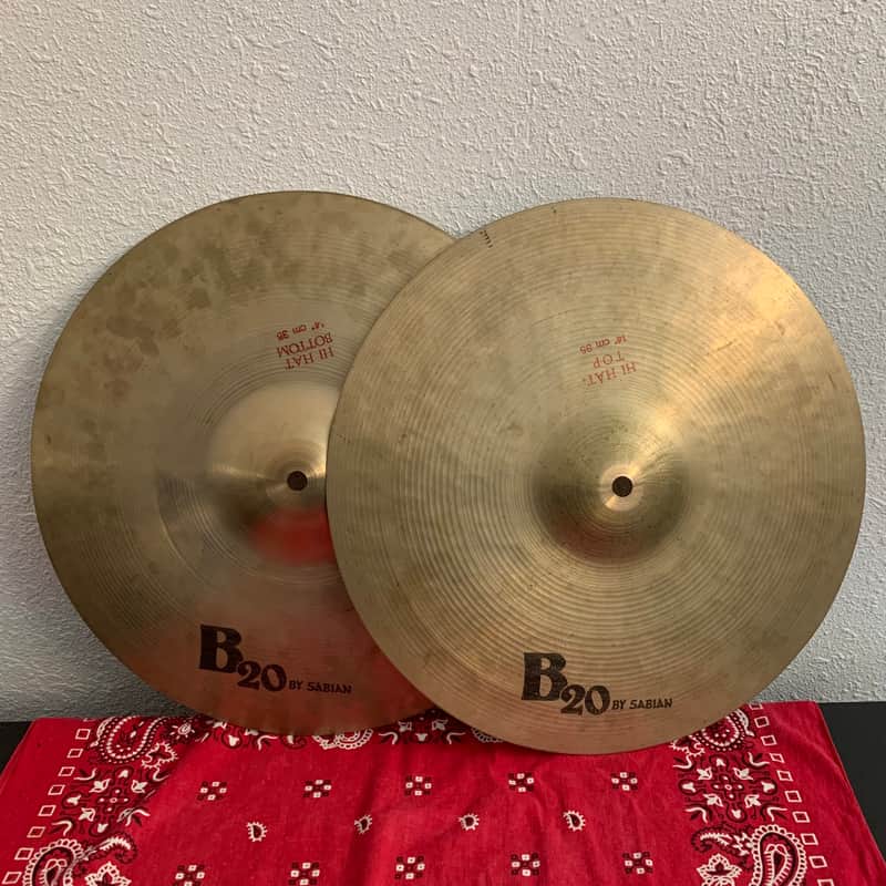 Sabian 14” B20 Hi-Hats (Pair) 1980’s image 1