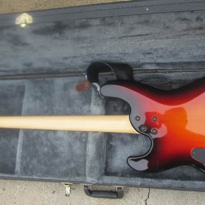 90's Hamer USA Cruise Jazz Bass 2 TEK Bridge - 3 Tone Sunburst W/ TKL HS Case..Exc Cond image 6