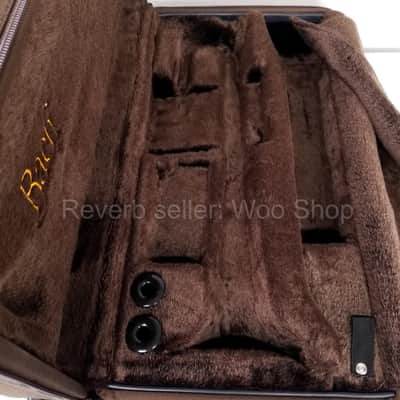 Vincent Bach Stradivarius Trumpet Brown Hard Case 1843 w/ Handles, Zipper Pouch image 14
