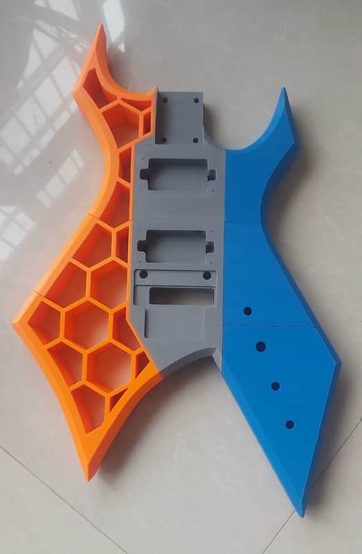 Custom 3D-Printed Guitar Body image 1