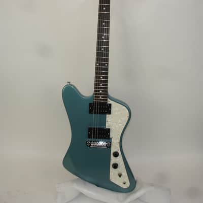 2017 Gibson S Series Firebird Zero Electric Guitar, Faded Pelham Blue w/ Bag image 2
