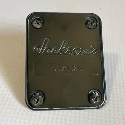 2000's Made in Japan Jackson DXMG & Dinky Guitar Factory Black Neckplate & Screws image 1
