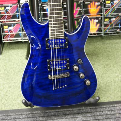 Schecter Diamond Series C-1 Exotic Star in blue (Made in Korea) S/H image 7