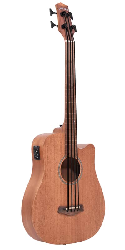 Gold Tone M-Bass25/FL Micro 25" Scale Fretless Acoustic/Electric Bass  - Natural image 1